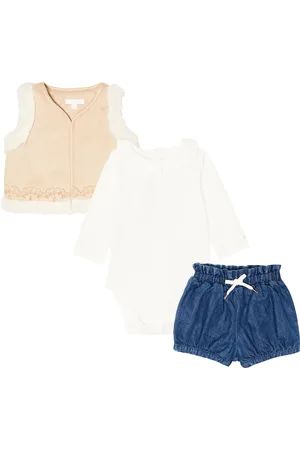 Chloé Chloé Kids Baby Set aus Weste, Body und Shorts