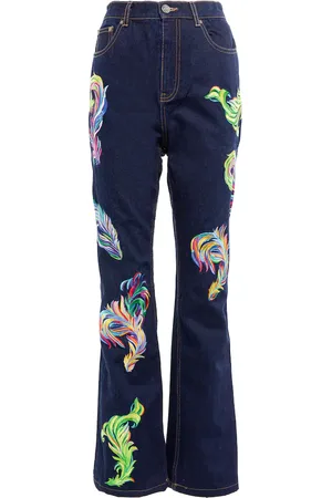 AREA High-Rise Straight Jeans