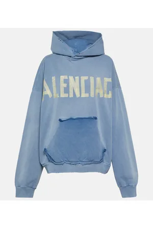 Balenciaga Hoodie Tape Type aus Baumwoll-Fleece