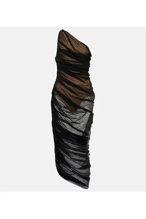 Norma Kamali Midikleid Diana aus Mesh
