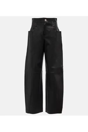 Stouls High-Rise-Hose Cassidy aus Veloursleder