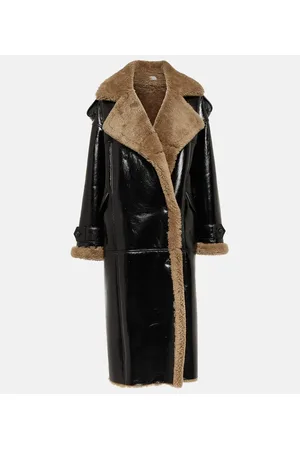 The Mannei Mantel Jordan aus Leder mit Shearling