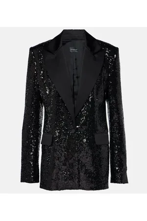 Costarellos Blazer aus Satin mit Pailletten