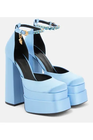 VERSACE Plateau-Pumps Medusa Aevitas aus Satin