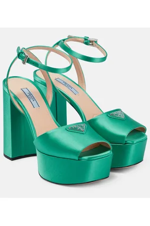 Prada Plateausandalen aus Satin