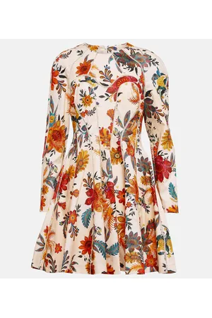 ZIMMERMANN Bedrucktes Minikleid Ginger aus Leinen