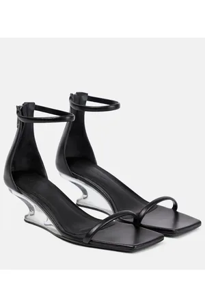 Rick Owens Wedge-Sandalen aus Leder