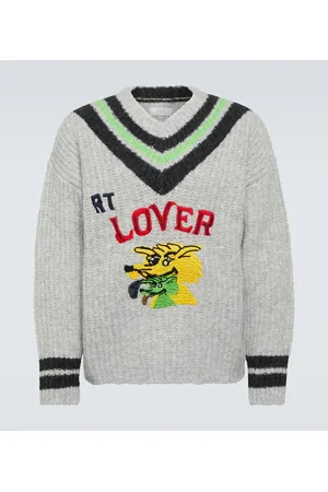 ERL Bestickter Pullover aus einem Wollgemisch