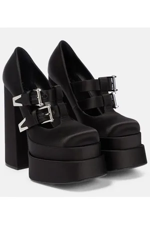 VERSACE Plateau-Pumps Medusa Aevitas aus Satin