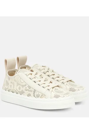 Chloé Chloé Sneakers Lauren aus Spitze und Leder
