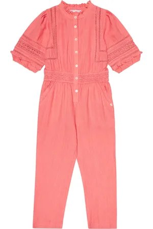 Tartine Et Chocolat Bestickter Jumpsuit aus Leinen
