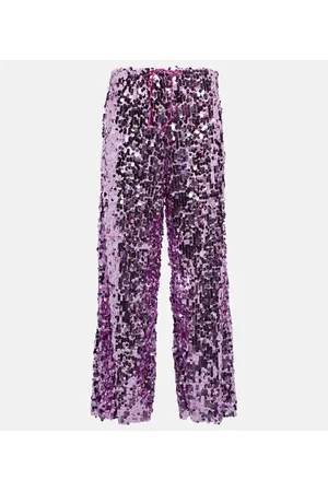 Oseree Oséree Wide-Leg Hose mit Pailletten