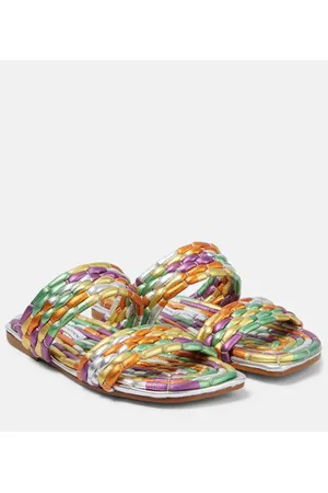 DRIES VAN NOTEN Sandalen aus Metallic-Leder
