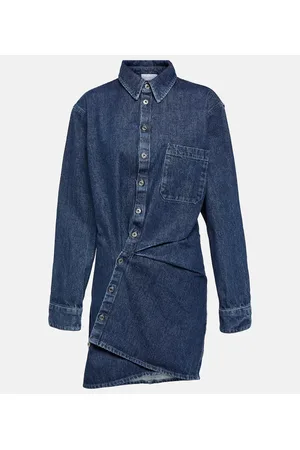 OFF-WHITE Hemdblusenkleid aus Denim