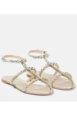 Giambattista Valli Sandalen Maharani aus Metallic-Leder