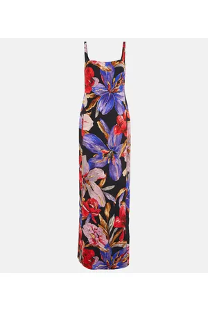 DRIES VAN NOTEN Maxikleid aus einem Seidengemisch