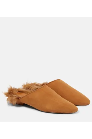 Khaite Slippers Otto aus Veloursleder