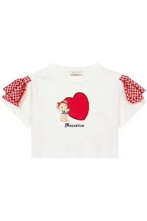 MONNALISA Verziertes T-Shirt aus Baumwolle