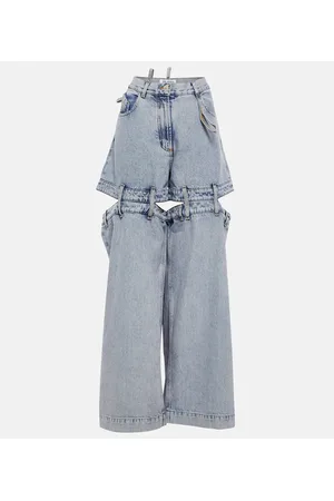 The Attico Low-Rise Wide-Leg Jeans