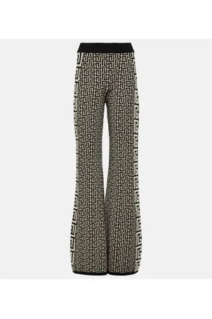 Balmain Schlaghose aus einem Wollgemisch
