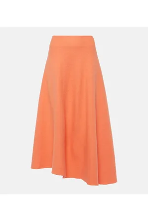 Jil Sander High-Rise-Midirock aus Wolle