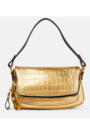 Tom Ford Schultertasche Jennifer Small aus Metallic-Leder