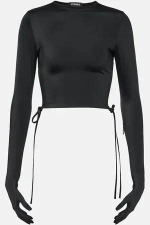 Vetements Cropped-Top aus Jersey