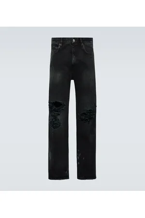 Balenciaga Distressed Straight Jeans