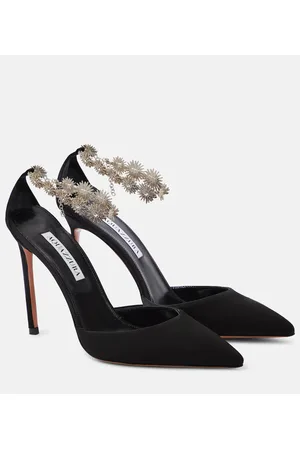 Aquazzura Verzierte Pumps Comet aus Canvas