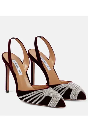 Aquazzura Slingback-Pumps Gatsby 105 aus Samt