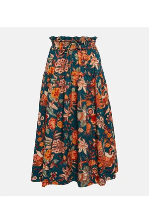 ULLA JOHNSON High-Rise-Midirock Kyra aus Baumwolle