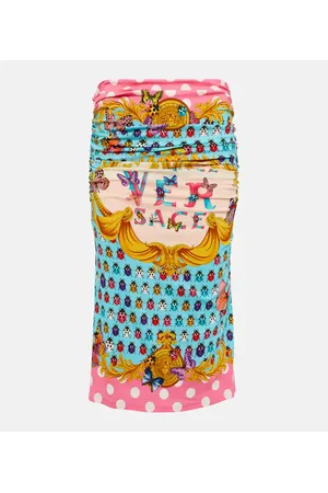 VERSACE Bedruckter Midirock