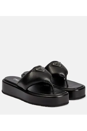Prada Plateausandalen aus Leder