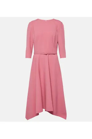 Oscar de la Renta Midikleid aus einem Wollgemisch