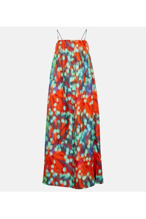 ASCENO Bedrucktes Maxikleid Heather aus Seide