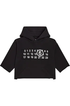 Maison Margiela Cropped-Hoodie aus Baumwoll-Jersey