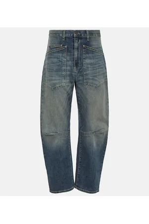 NILI LOTAN High-Rise Barrel Jeans Shon