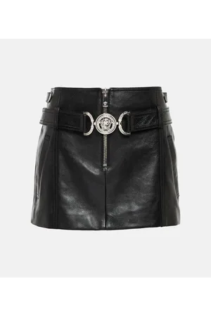 VERSACE Verzierter Minirock Medusa aus Leder