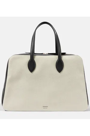 Khaite Weekender Maeve Large aus Canvas und Leder