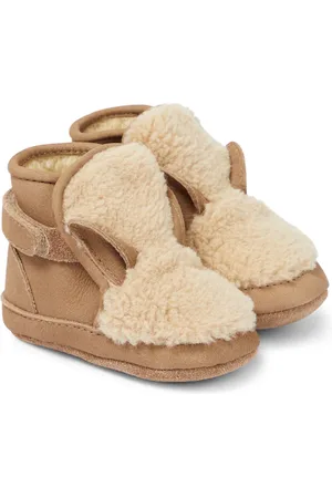 Donsje Baby Schuhe Richy aus Leder mit Faux Fur
