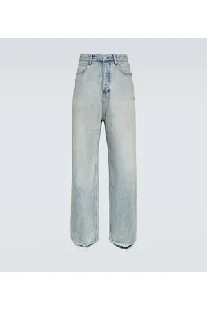 Balenciaga Distressed Wide-Leg Jeans