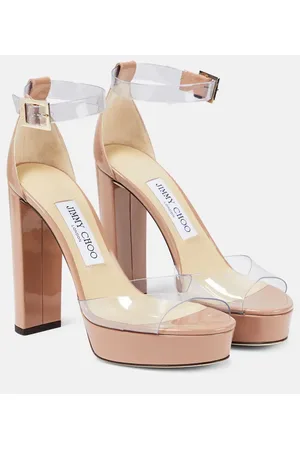 Jimmy Choo Plateausandalen Albi 120 mit Lackleder