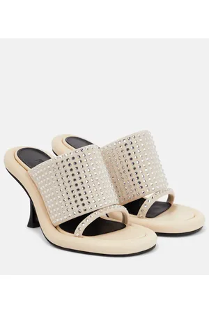 J.W.Anderson Verzierte Sandalen Bumper Tube aus Leder