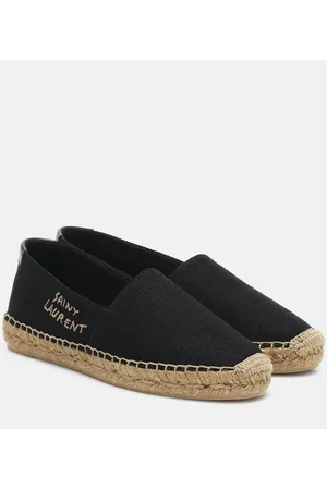 Saint Laurent Bestickte Espadrilles aus Canvas