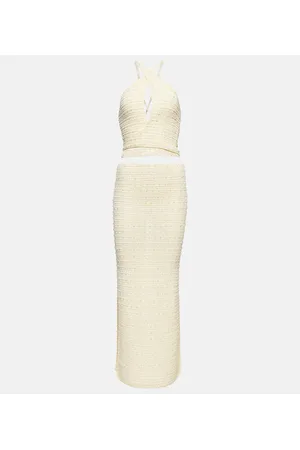AYA MUSE Verziertes Maxikleid Veluti aus Häkelstrick