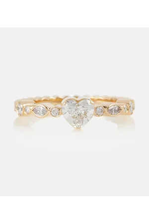 SOPHIE BILLE BRAHE Ensemble Ring Cœur aus 18kt Gelbgold mit Diamanten