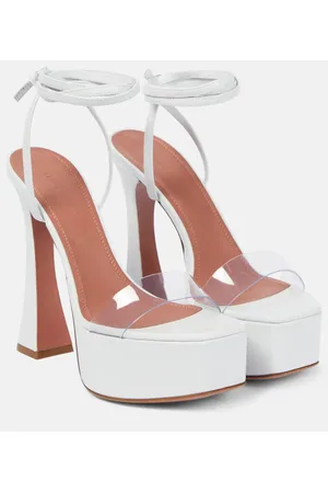 Amina Muaddi Plateausandalen Sita mit Leder