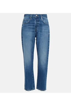 Frame High-Rise Straight Jeans Le Original