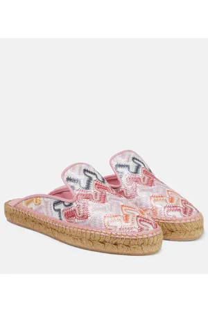 Missoni Espadrille-Slippers aus Häkelstrick