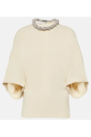 Stella McCartney Verziertes Oversize-Top aus Cady